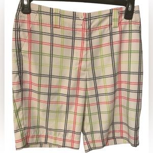 Nike Fit Dri Performance Flat Front Women’s Golf Shorts Plaid Size 4